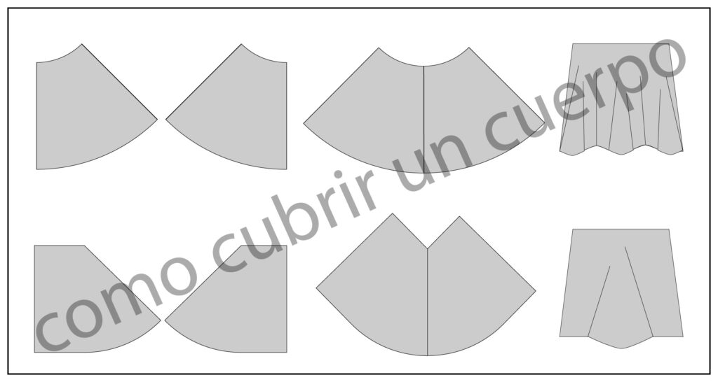 Unión de piezas de falda por la costura lateral y corrección de la línea de cadera