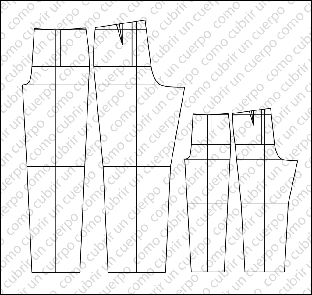 comparación entre patrón infantil y patrón de caballero en la misma escala