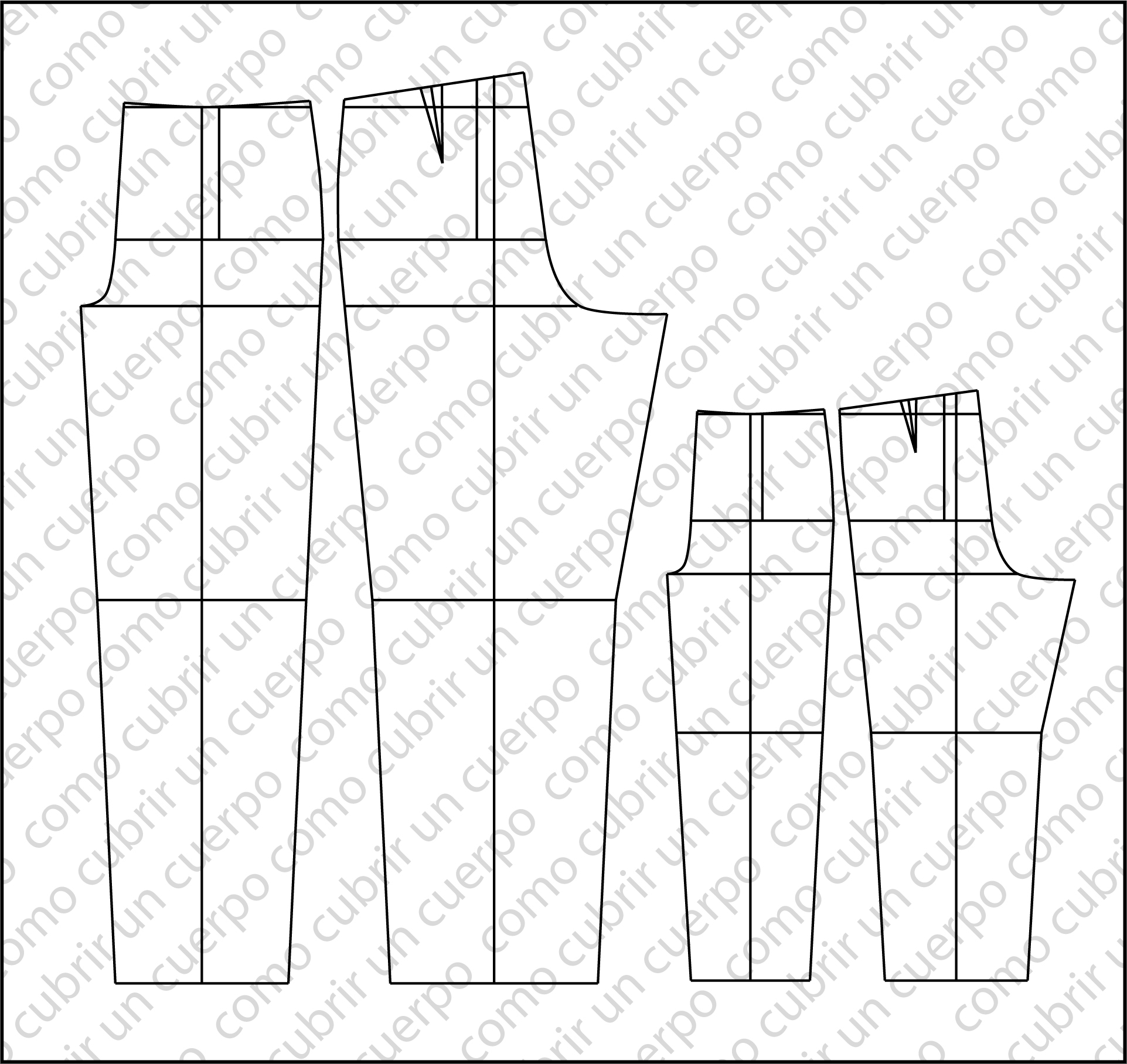 comparación entre patrón infantil y patrón de caballero en la misma escala