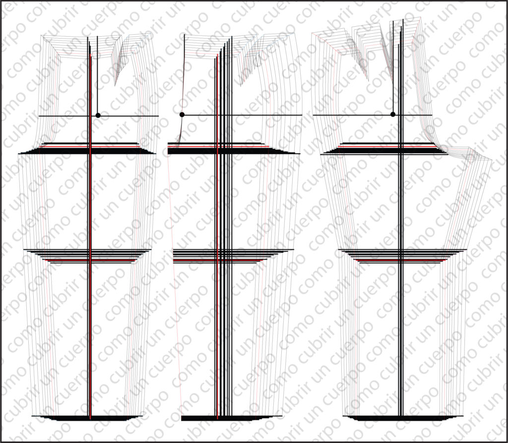 Plancha de escalado del pantalón de mujer sin deformaciones en cadera ni cintura