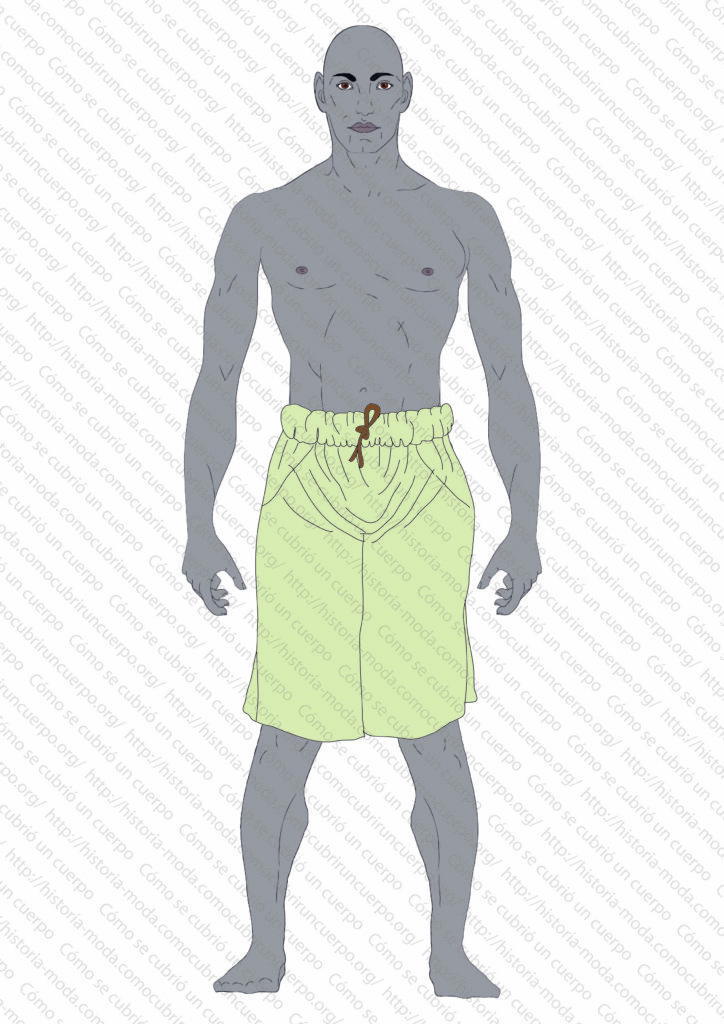 Ilustración histórica de una braga medieval larga