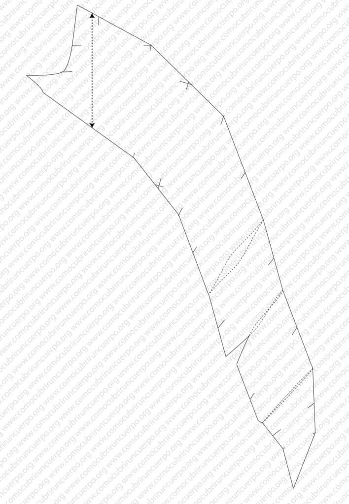 Unión de las perneras del pantalón espiral por la entrepierna formando una sola pieza