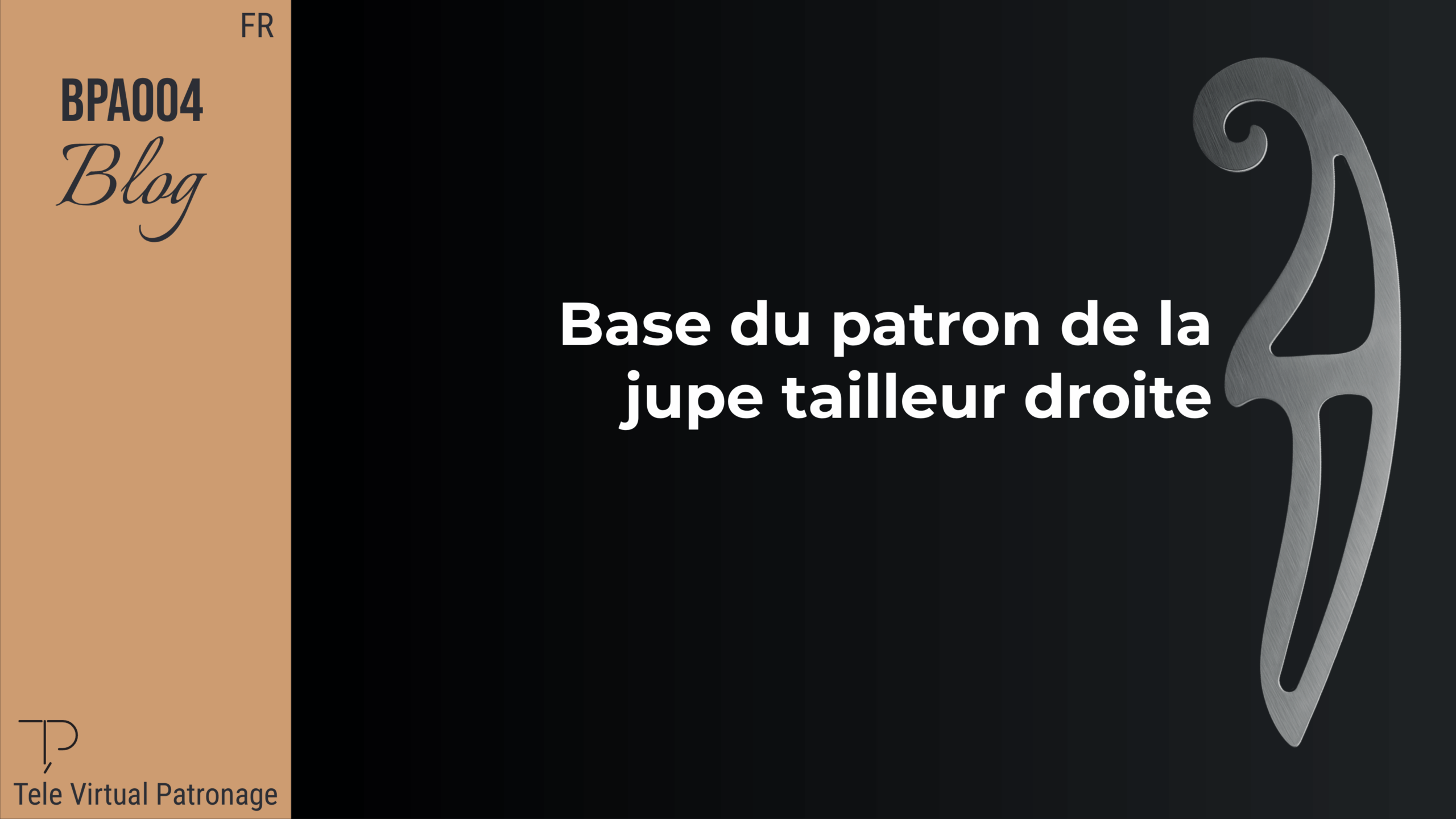 Couverture de l’article « Traçage de base de la jupe tailleur droite » avec règle courbe métallique