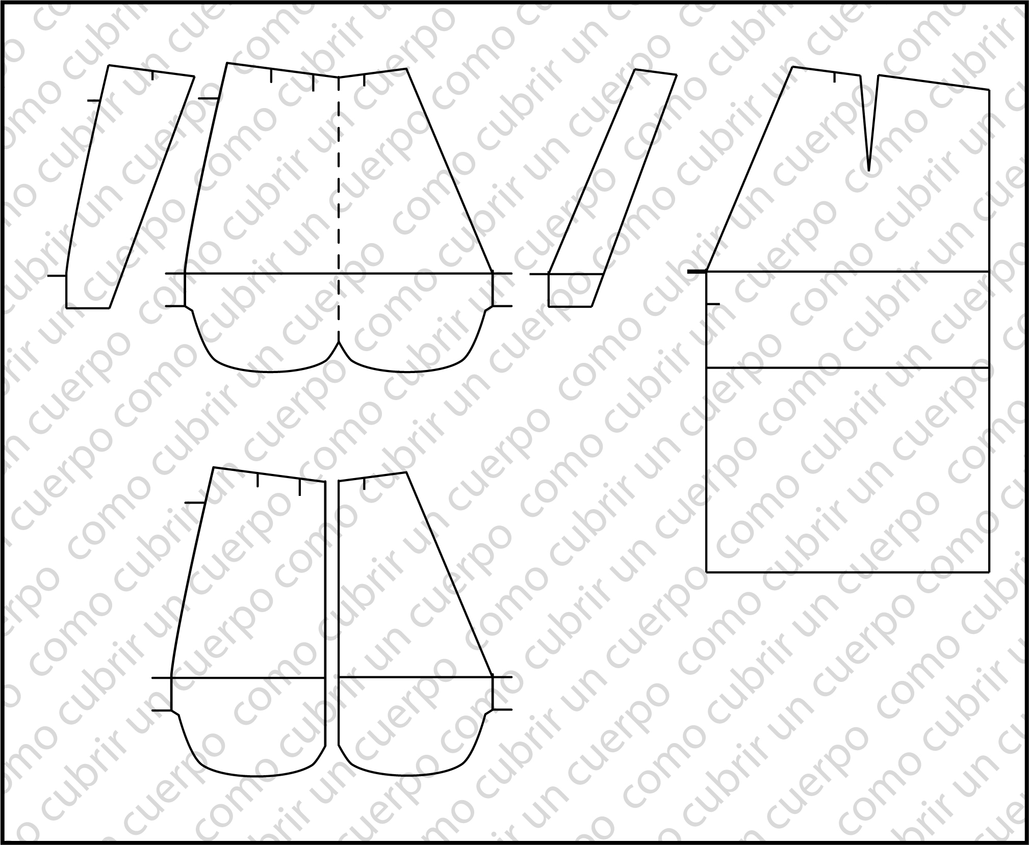 Despiece completo del bolsillo revólver con fondo, enforma y marcas de montaje