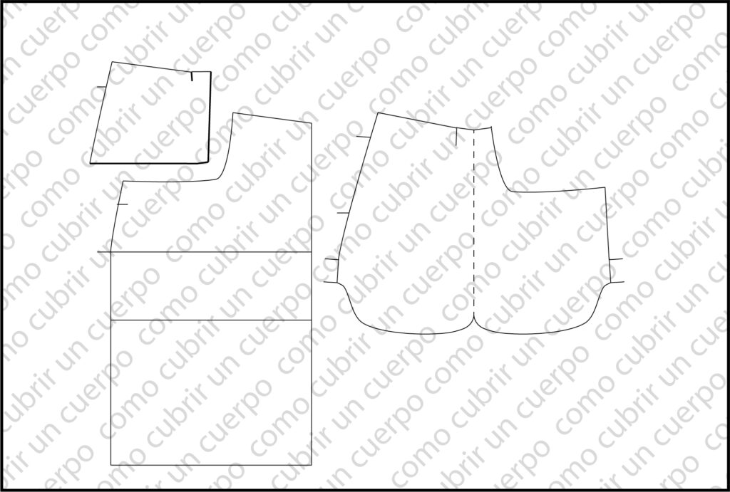Despiece completo del bolsillo tejano con fondo de bolsillo y holgura para la mano