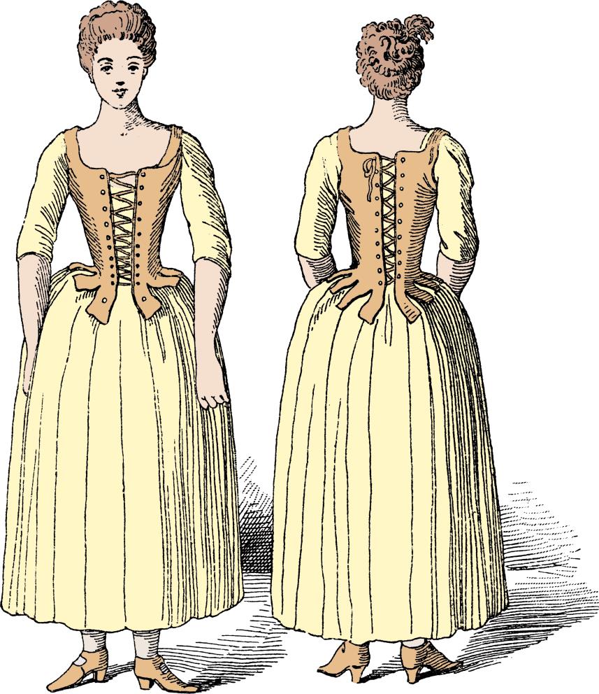 Corsé de cuero sencillo usado por mujeres de clases populares en los siglos XVII y XVIII