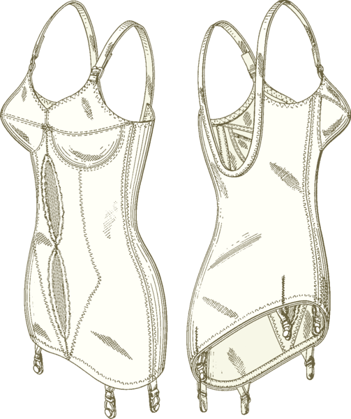 Faja elástica posterior al corsé, en uso desde los años 30 hasta los años 70