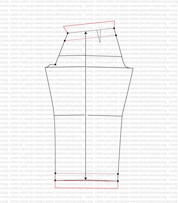Regulación del bajo y ajuste superior de la cinturilla en el patrón del pantalón tejano