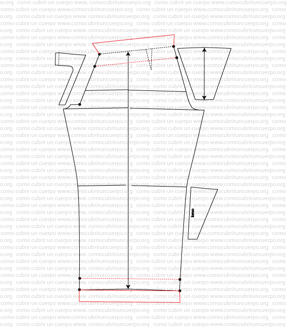 Conjunto de piezas del pantalón tejano con el levadizo especulado