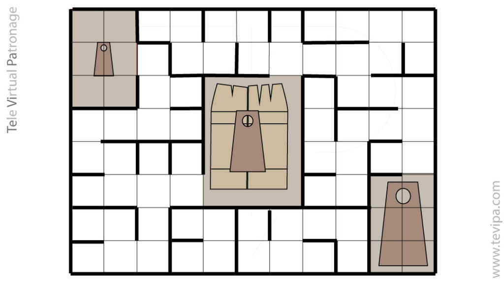 Laberinto metafórico que muestra la gradación de la falda sastre recta como un proceso confuso sin solución aparente.