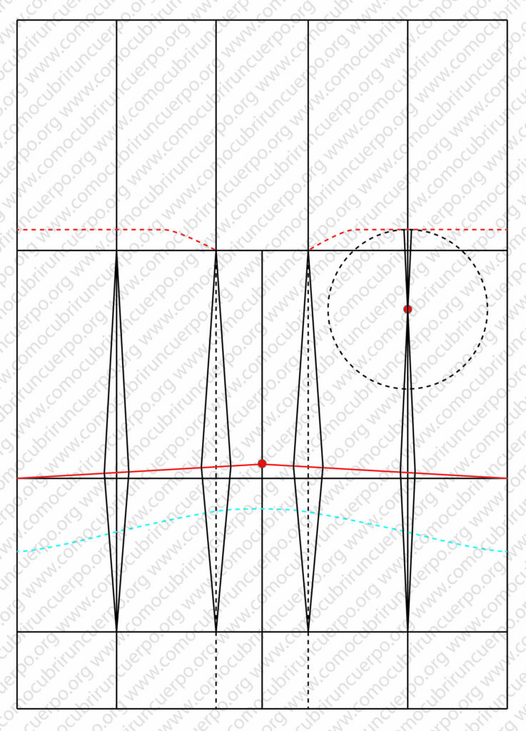 Re-pinzado superior del delantero del corsé masculino para evitar desboque