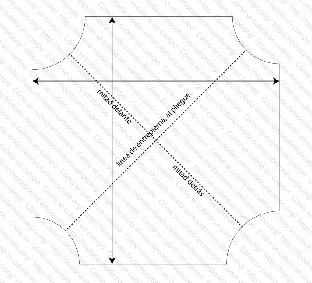 Patrón completo del sarouel de patrón cuadrado listo para corte
