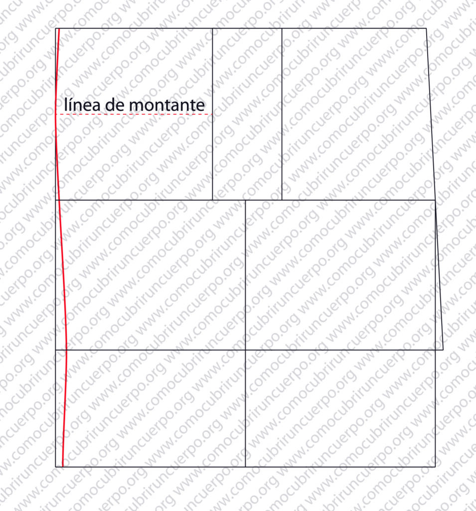 Vestición de la espalda del chaleco masculino con ajustes en cuello, montante, sisa y cintura
