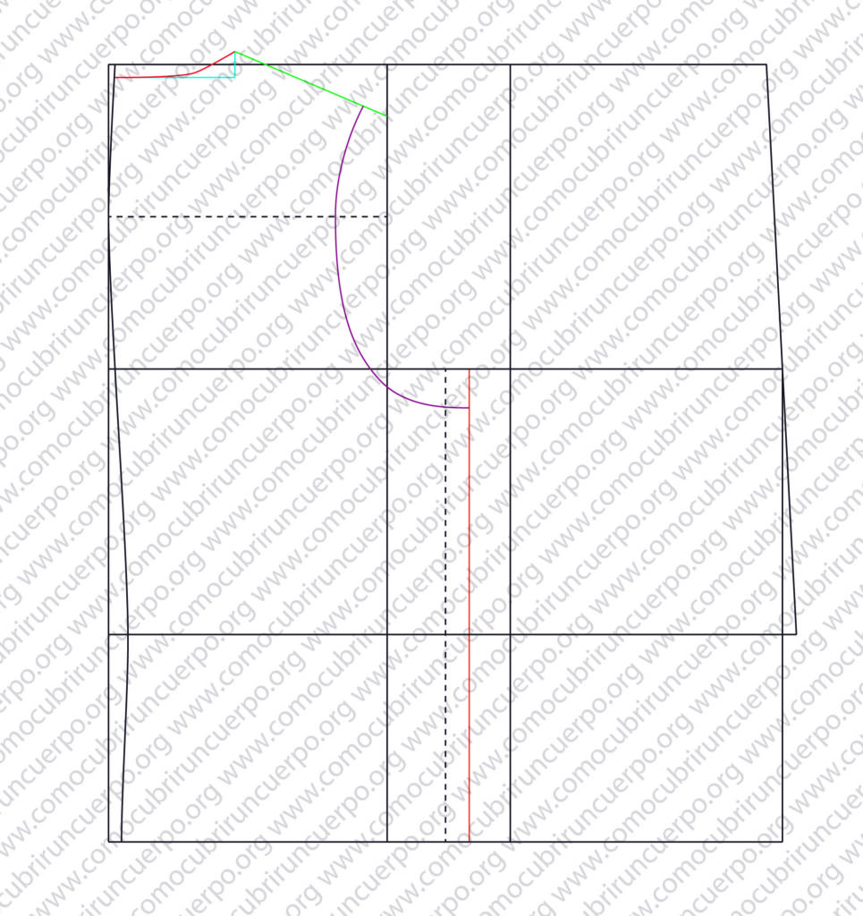 Trazado de la sisa del chaleco masculino con holgura para comodidad y movilidad