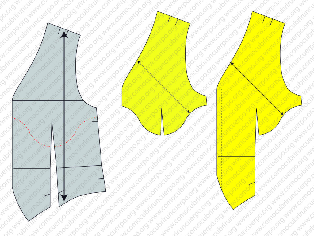 Plastrones del chaleco masculino cortados al bies en sastrería clásica