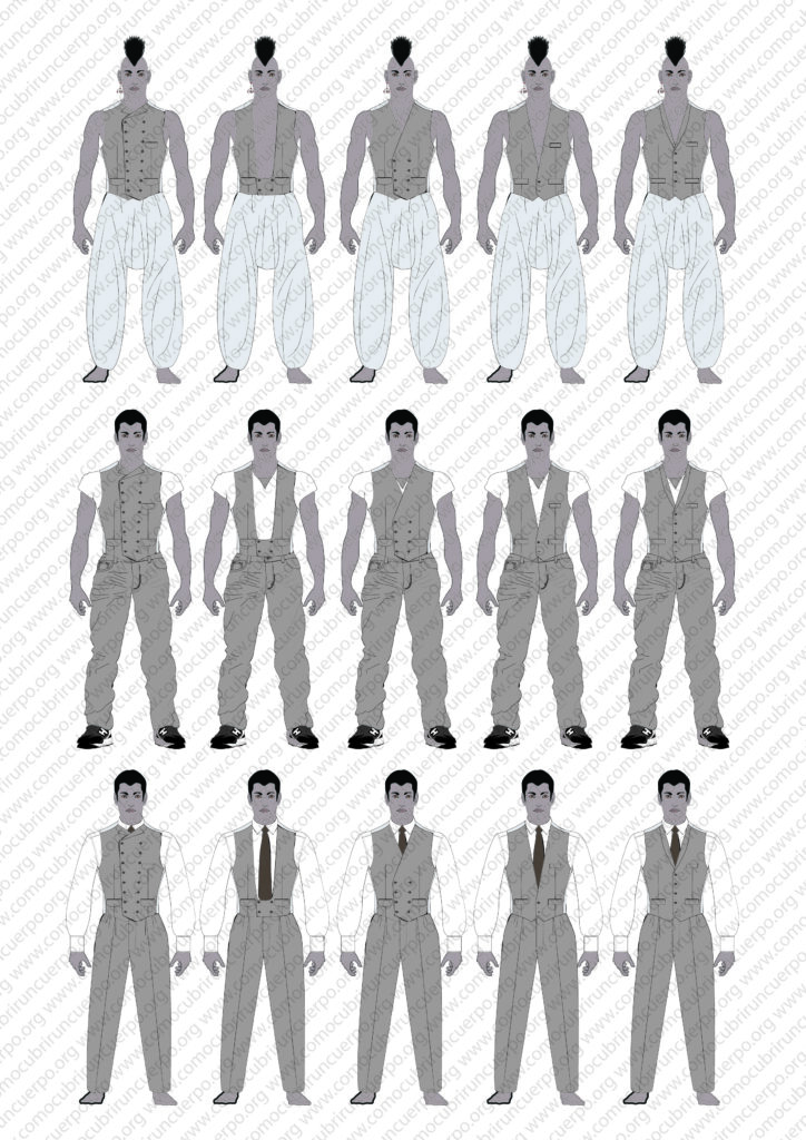 Ejemplos de chalecos masculinos llevados con diferentes estilos y combinaciones de vestuario