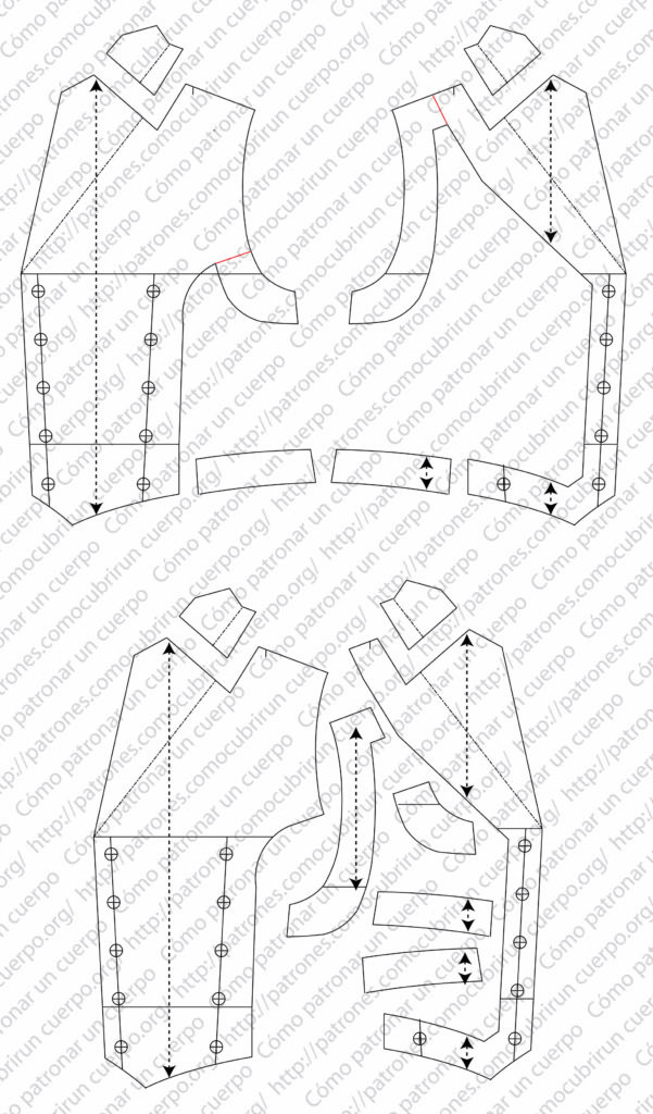Optimización del corte de enformas del chaleco cruzado para ahorrar tela y reducir mermas