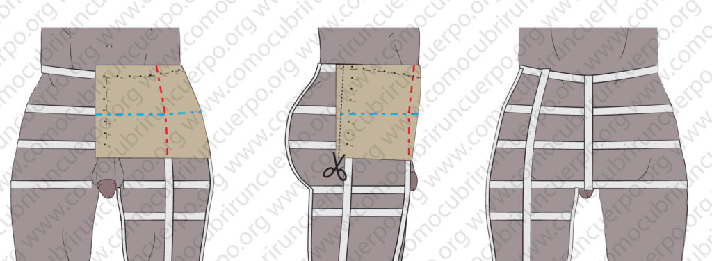 Modelaje del delantero de la pierna masculina con una o dos piezas en moulage