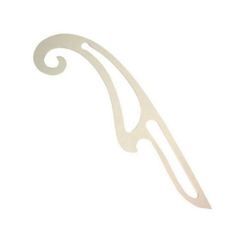 Regla de curvas empleada para regularizar las líneas del patrón tras la puesta a plano