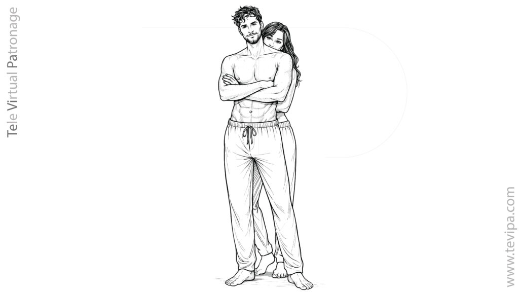 Ilustración del pantalón de una pieza aplicado a morfología masculina y femenina a partir de una misma base de patrón