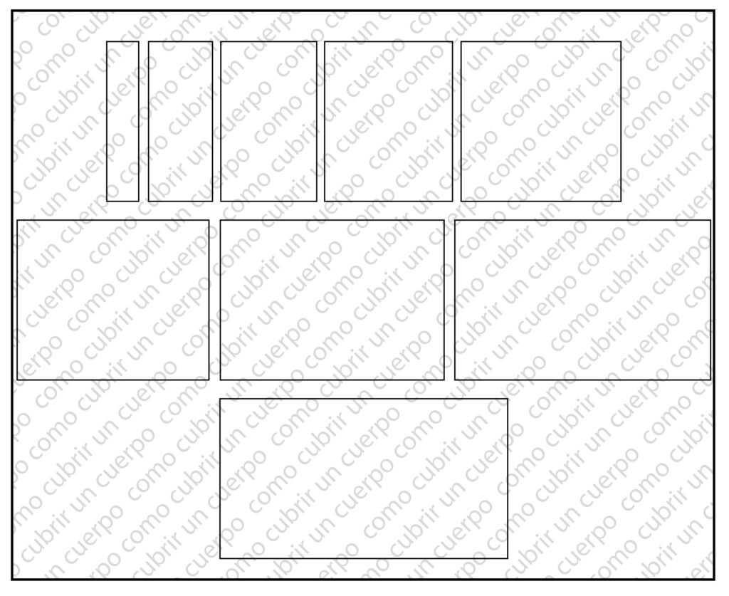 Rectángulos con gradación horizontal proporcional en el eje X y punto de ancla común