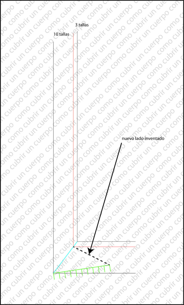 Formación de un triángulo semejante para dividir una entretalla mediante el Teorema de Tales