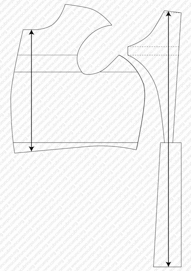 Pivotaje del delantero desde la punta de caja para adaptar la cintura a conformaciones robustas en el traje de caballero de 1855