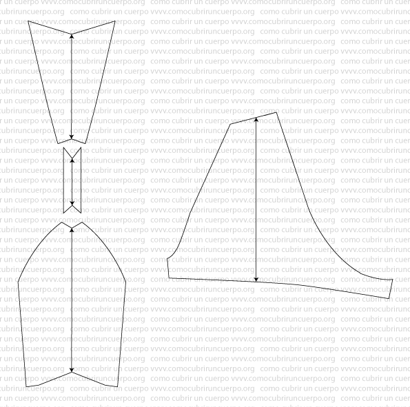Patrón de bóxer femenino para tela sin elasticidad antes de aplicar la gradación en elástico
