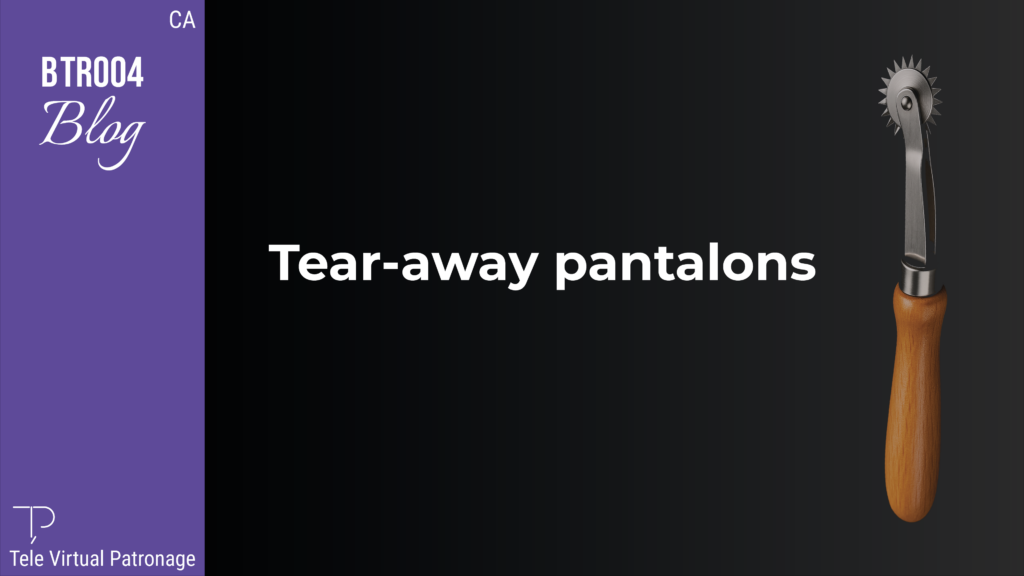 Pantalons tear-away amb obertura lateral mitjançant botons de pressió