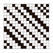 Estructura de sarga con repetición estructural extendida y diagonal continua