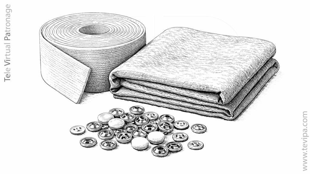 Remaches de clic, banda lateral y tejido utilizados en el pantalón tear-away