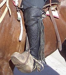 Gaiters de rodeo que cubren la pierna y el empeine