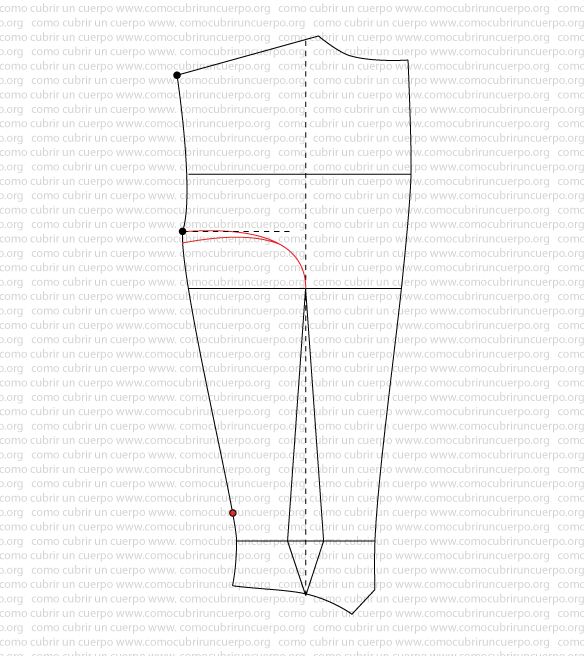 Ajuste de la sisa en la espalda del patrón del Spencer femenino