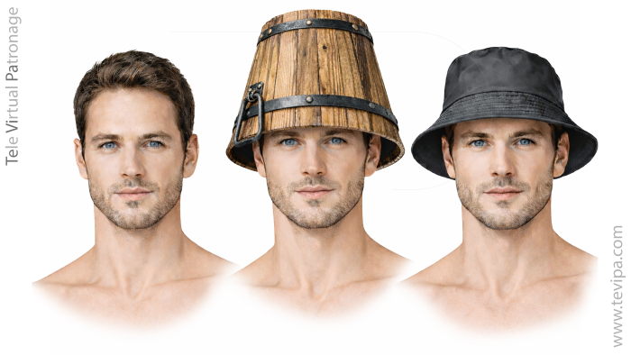 comparación entre cubo y gorro de pescador bucket hat forma del sombrero