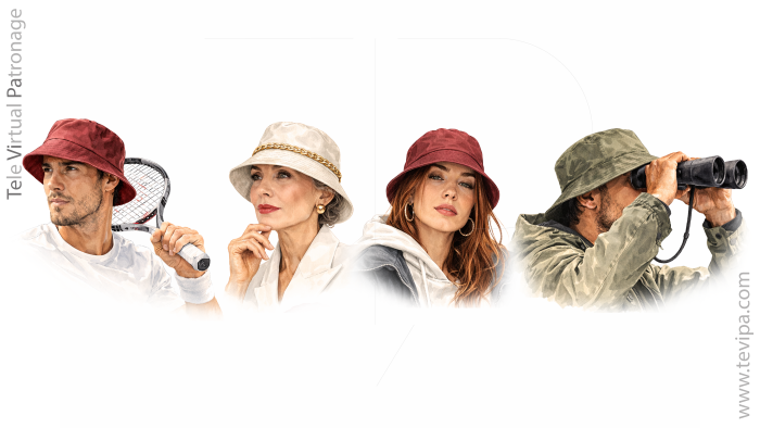 personas usando gorro de pescador bucket hat en moda y actividades cotidianas