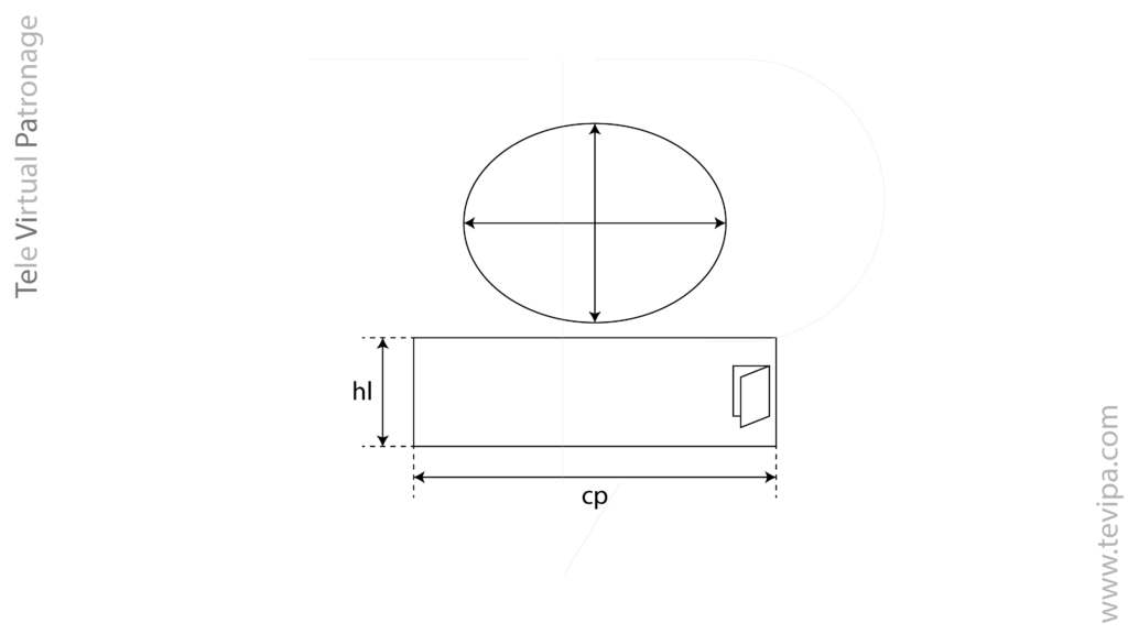 trazado banda lateral gorro de pescador bucket hat patrón rectángulo