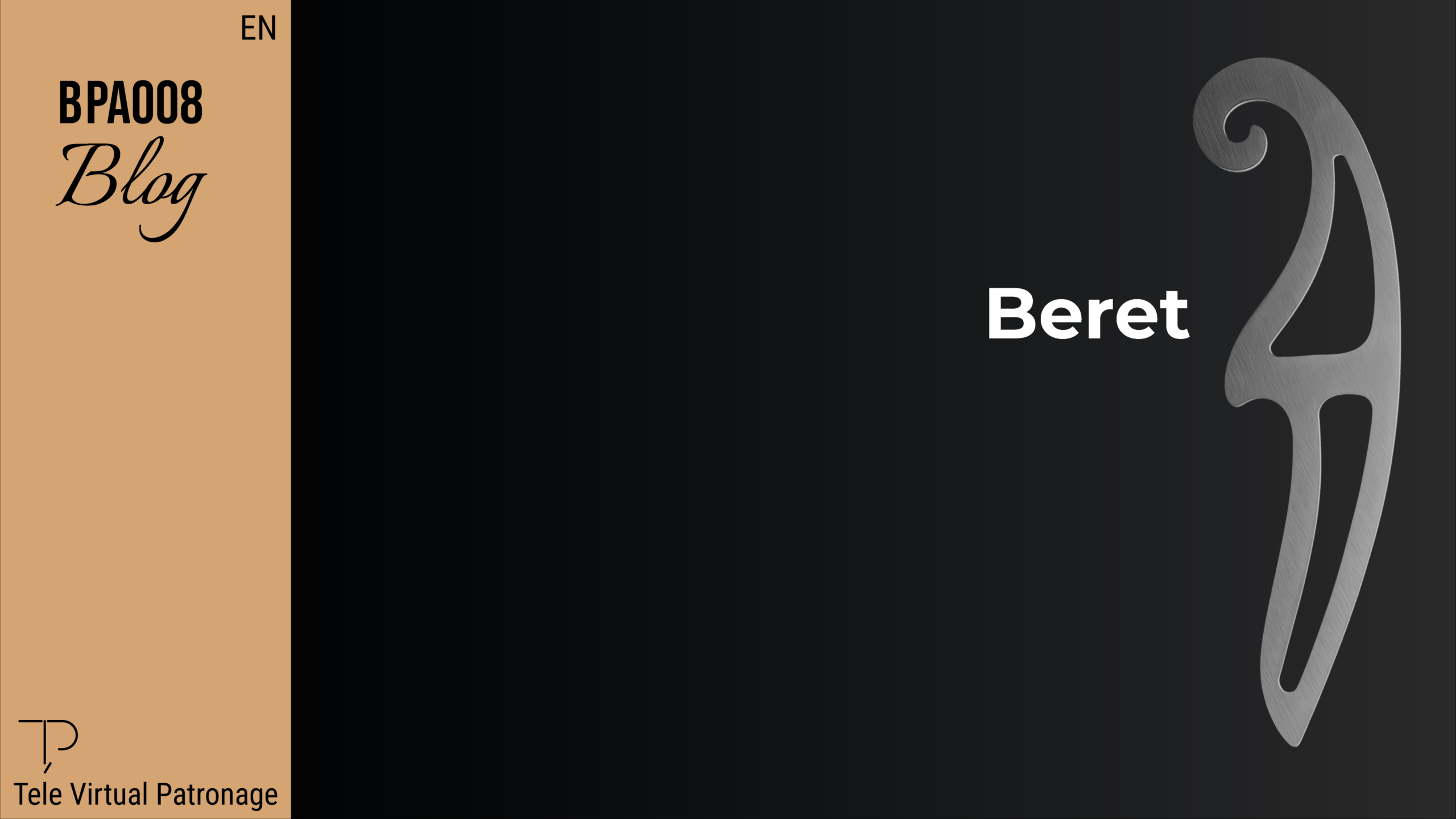 Beret constructed using a parametric pattern-making system based on geometric proportions.