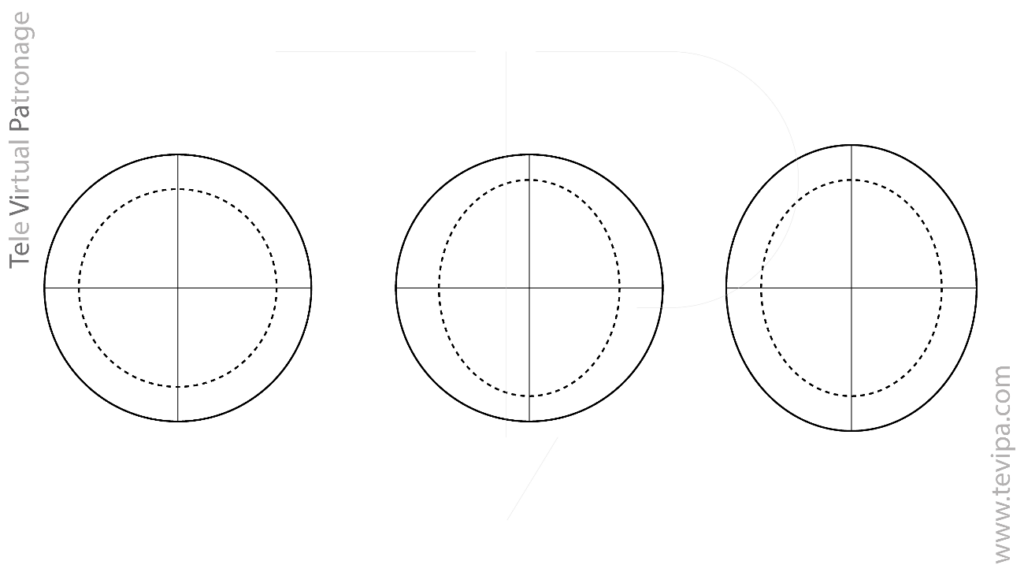 Centro geométrico del plato de la boina representado en el esquema del sistema geométrico de construcción.