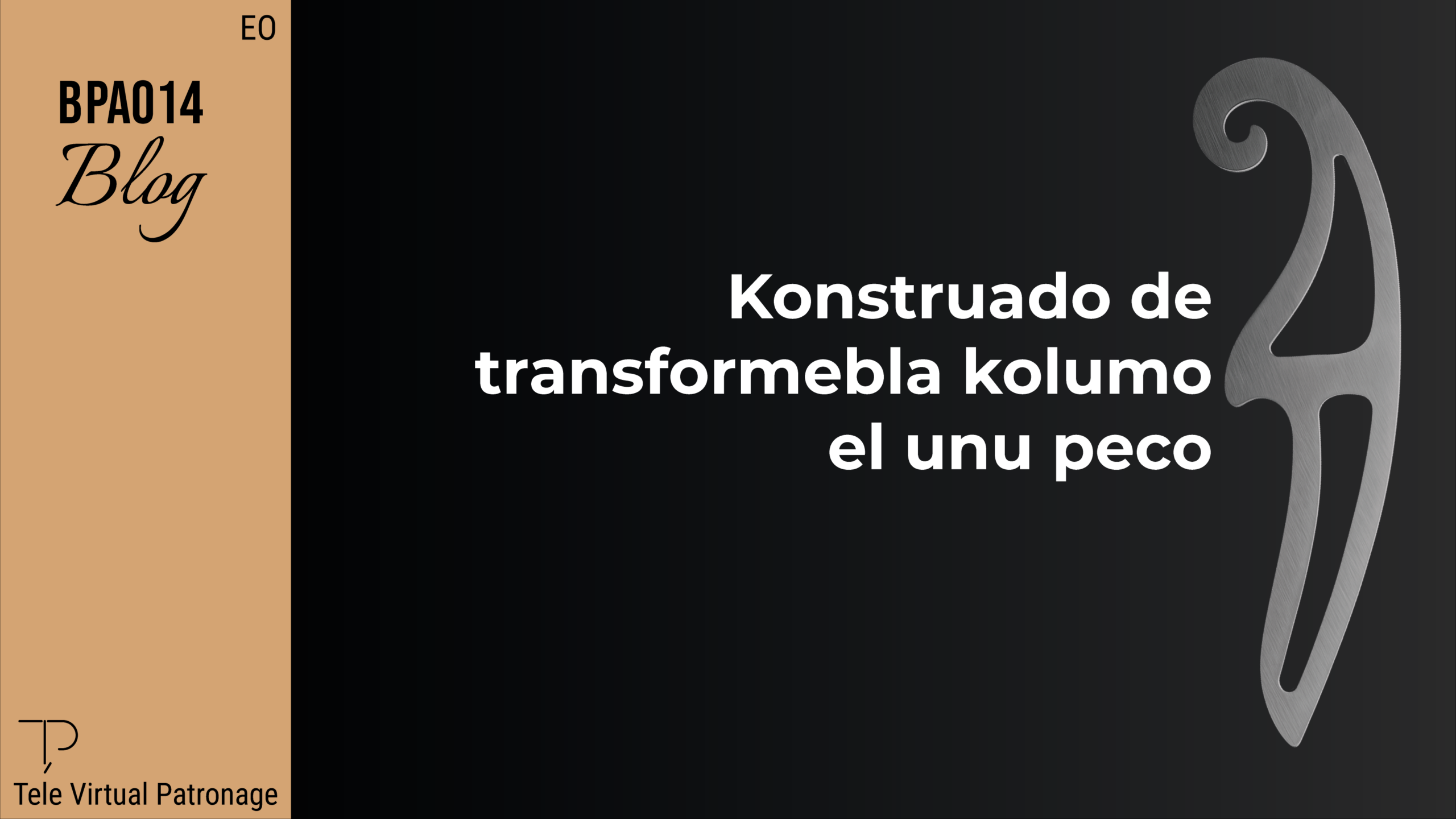 Kovrilbildo de la desegno de transformebla kolumo el unu peco en ŝablonfarado