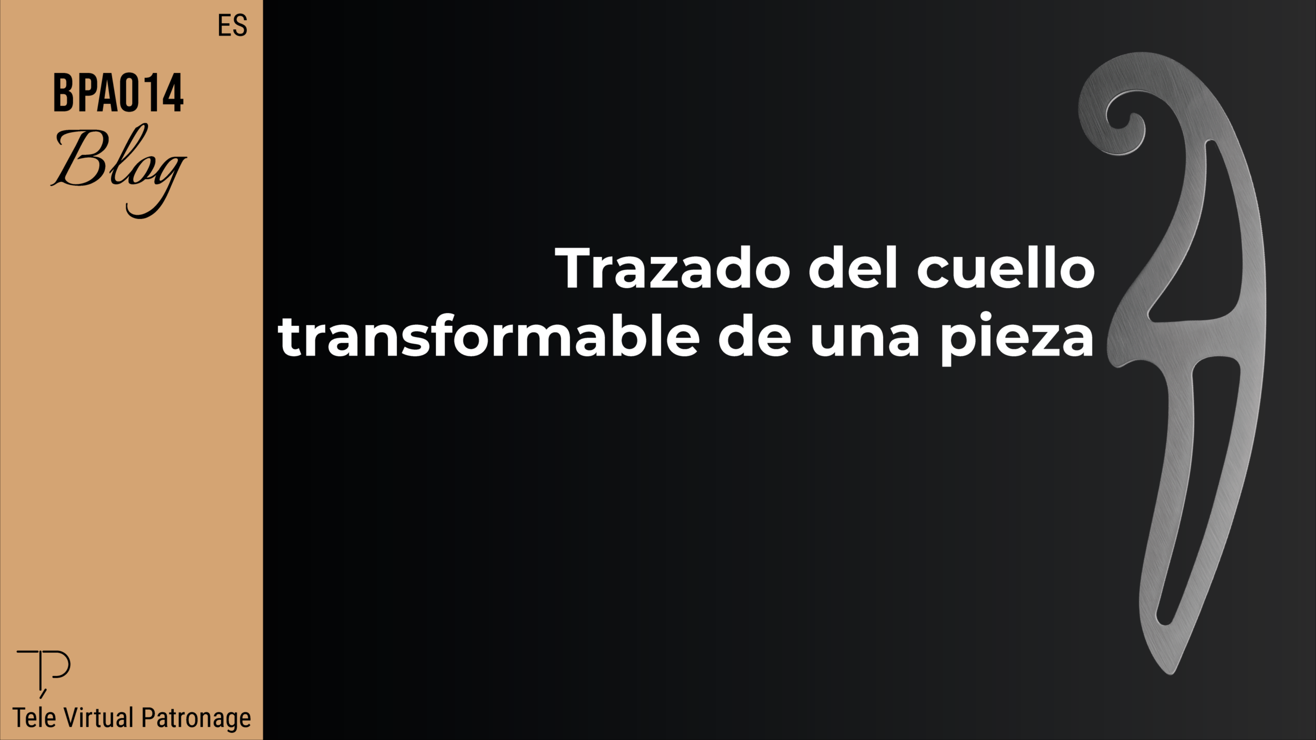 Portada del trazado del cuello transformable de una pieza en patronaje