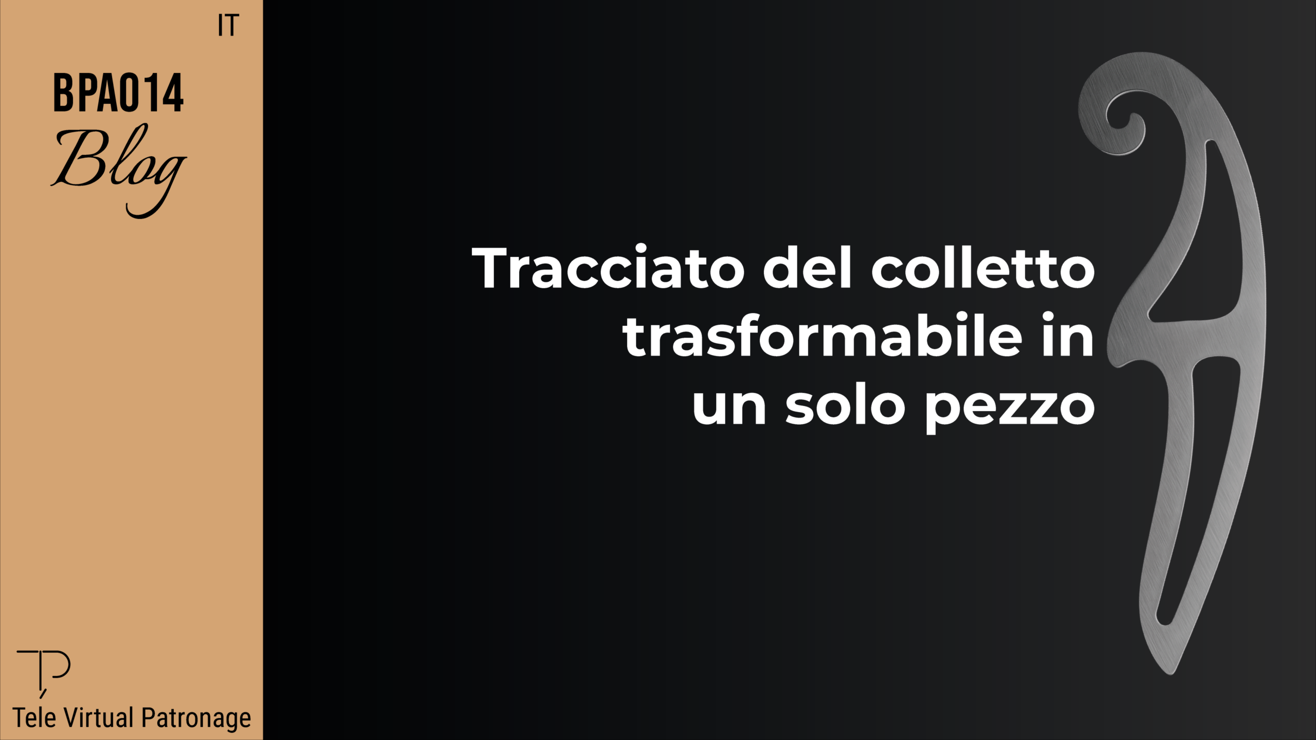 Immagine di copertina del tracciato del collo trasformabile in un pezzo nel cartamodello