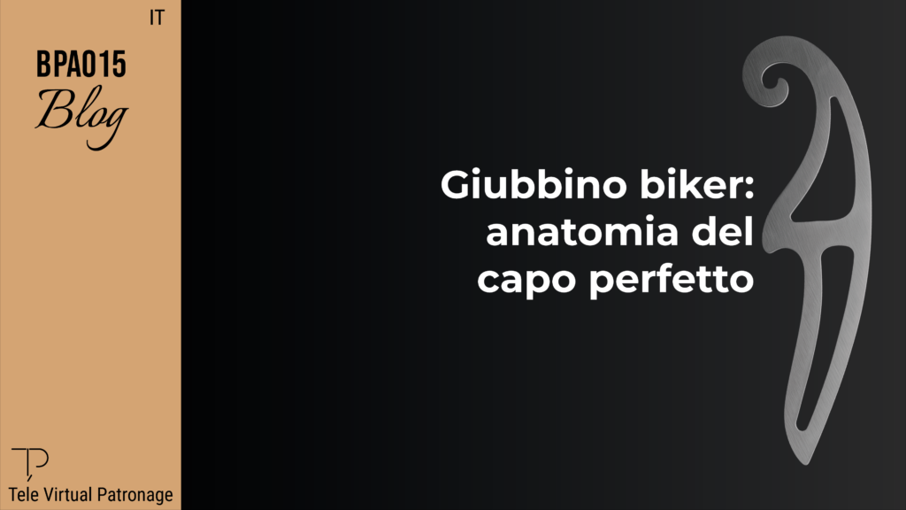 Copertina articolo giubbino biker anatomia del capo perfetto con grafica TEVIPA